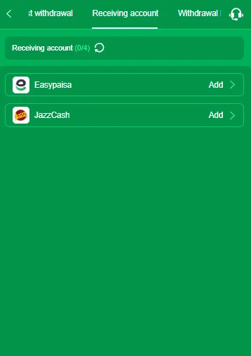 D777 game withdrawal screen using JazzCash and Easypaisa