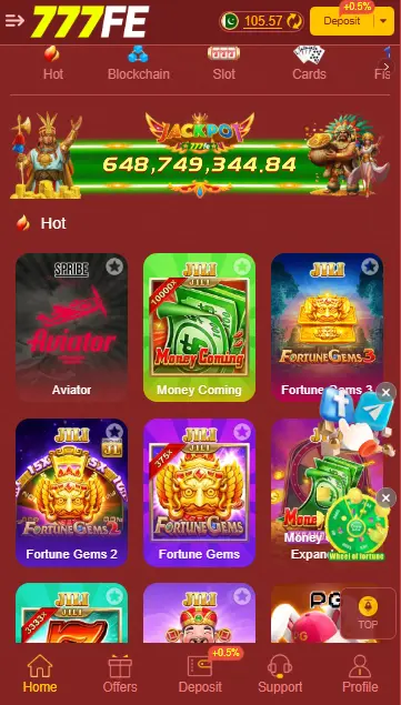Popular games on 777fe app in Pakistan including Aviator, Money Coming, and Fortune Gems