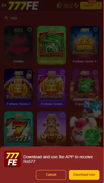 Download 777fe app and receive Rs577 reward popup – Pakistan version