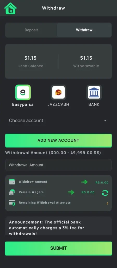 B9 Game Easypaisa withdrawal screenshot proof 2025