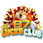 87 Lucky Club logo featuring cartoon animals, stars, and bright game-themed icons