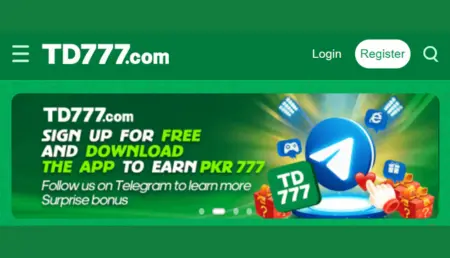 TD777 app download and signup offer banner – Earn PKR 777