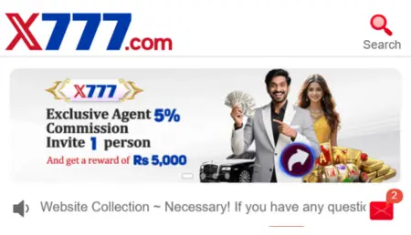 X777 Game Agent Invite Bonus Rs 5000 Pakistan