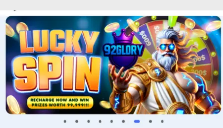 Lucky Spin Bonus Banner with 92 Glory Game Logo – Win Rs. 99,999 Today