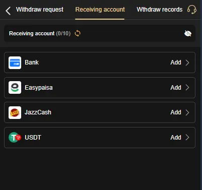 678BD Game withdrawal methods JazzCash, Easypaisa, Bank