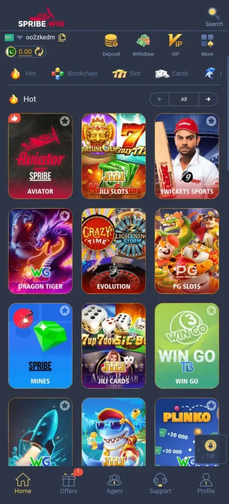 Spribe Win Game Lobby – Aviator, Dragon Tiger, PG Slots, Mines