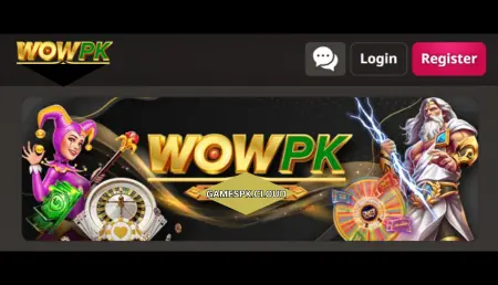 WOW PK Game banner with Zeus and Joker character