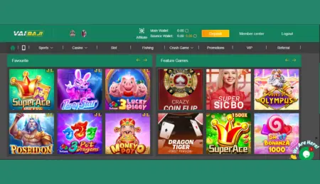 Vaibaji Game featured mini-games including Super Ace, Money Pot, and Dragon Tiger