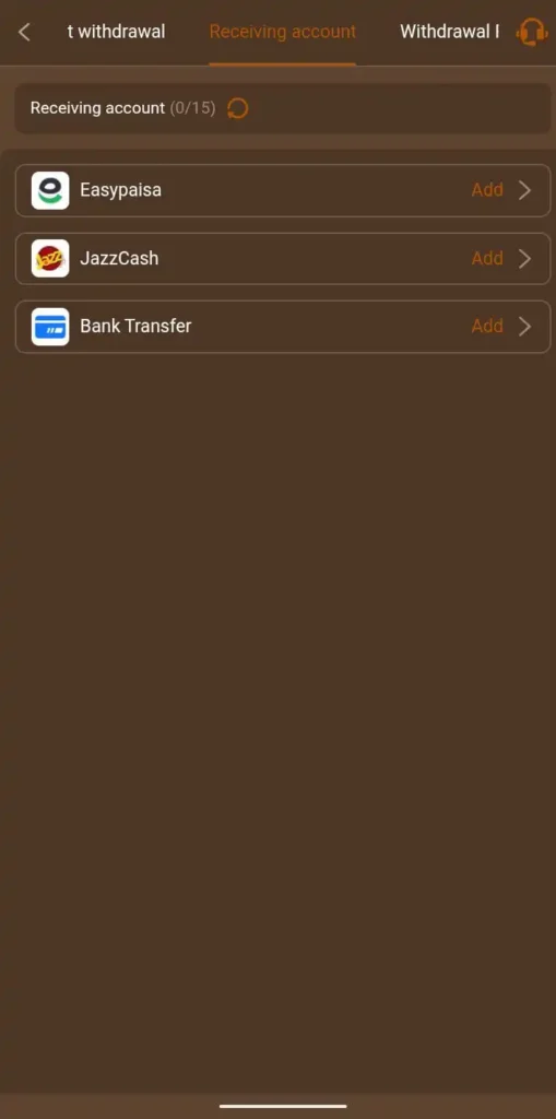 Shah Spin withdrawal options Pakistan JazzCash Easypaisa Bank 2025