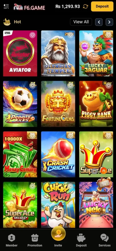 F6 Game Pakistan slot games and casino collection 2025