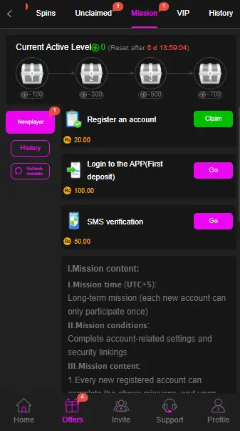 Y888 mission rewards – register, deposit, SMS verification