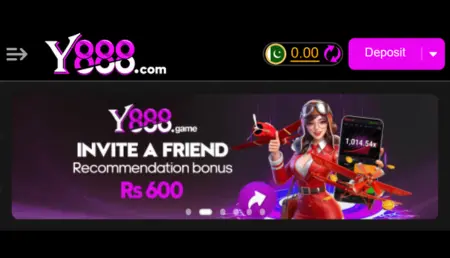 Invite friend bonus Rs 600 Y888 Pakistan