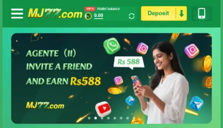 MJ77 invite and earn bonus Rs 588 offer in Pakistan.