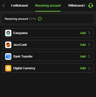 666D withdraw methods EasyPaisa JazzCash bank transfer Pakistan