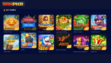WinPKR hot casino games preview