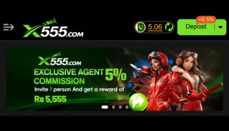 x555 game referral bonus and agent commission offer
