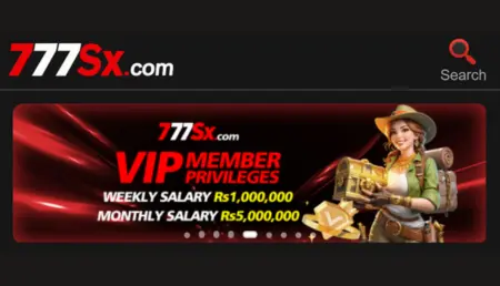 777SX Game VIP member banner with weekly and monthly rewards