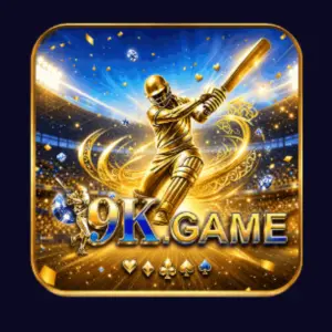 9K Game APK logo with golden cricket player